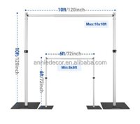 ANNIELU Rideaux de fond en velours blanc de luxe personnalisés de 8ft 10ft 12ft pour décoration de mariage, fête et événement, photomaton
