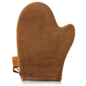 Mitaines auto-bronzantes double face noires/marron en floc pour l'application de lotion, gants de bronzage sans soleil - Product Image 3