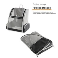 Sac de transport pliable pour animaux de compagnie, grande capacité, en polyester, pour chat et chien, design tendance, fermeture éclair, vente en gros