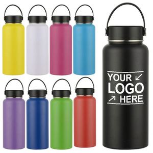 Bouteille d'eau sport en acier inoxydable en gros, avec logo personnalisé, grande capacité, à large ouverture, tasse isotherme portable pour l'extérieur - Product Image 1