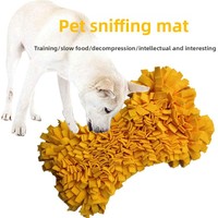 Tapis de dressage de luxe en velours doux et respirant en forme d'os pour chiens et chats - Accessoires de dressage pour animaux de compagnie