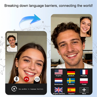 Casque de traduction en temps réel intelligent sans fil AI JL V6.0, 144 langues, affichage numérique, réduction de bruit ENC, étanche IPX-5