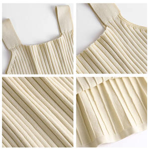 Suéteres informales personalizados Vestidos largos sin mangas Chalecos de punto estampados de color sólido Vestido de mujer - Product Image 3