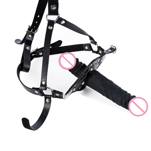 Double-Ended realistico pene a bocca aperta Dong Plug con imbracatura giochi per adulti Bondage giocattoli sessuali per coppie Gag <span class=keywords><strong>Strapon</strong></span> - Product Image 2