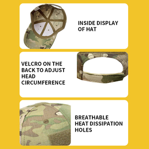 Sivi Có Thể Điều Chỉnh Câu Cá Cắm Trại Ngụy Trang Bóng Chày Thể Thao Camo Chiến Thuật Săn Bắn Hat Mũ Chiến Đấu - Product Image 4