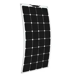 PV Solarpanel 12v 24v Sunpower 100w 200w RV 유연한 태양 전지 패널 키트