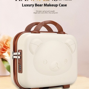 Mini sac à main de 14 pouces en forme <span class=keywords><strong>d</strong></span>'ours, style mode, valise en PP pour cadeau de mariage, voyage et rangement, étui à maquillage étanche - Product Image 2