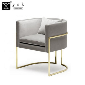 Mobilier moderne pour hôtel Chaise Design US Low Tax Or en <span class=keywords><strong>acier</strong></span> inoxydable Tissu Cuir <span class=keywords><strong>Fauteuil</strong></span> pour café YSK-34 - Product Image 4