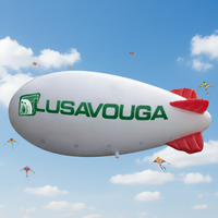 Ballon publicitaire gonflable blanc de haute qualité en forme d'avion, dirigeable à l'hélium, pour la vente, modèle aérien accrocheur