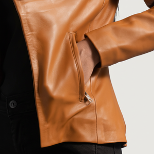 Vente en gros Veste en cuir marron pour homme col montant d'hiver haute qualité décontractée professionnelle - Product Image 1