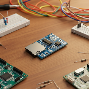 Module MP3 Mono EParthub 2W avec fente pour carte TF 3.75V, garde en mémoire la dernière chanson jouée, 3.4x2.25cm, garantie 1 an - Product Image 5