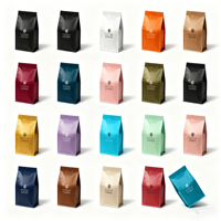 Sachet Doypack en papier kraft personnalisé imprimé en héliogravure, coloré, avec fermeture éclair, jetable, avec doublure PE et fenêtre dépolie avec logo, pour emballage de thé, fabriqué en Chine