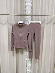 Ensemble <span class=keywords><strong>de</strong></span> yoga respirant et élégant pour <span class=keywords><strong>femme</strong></span>, 2 pièces, avec fermeture éclair, tenue <span class=keywords><strong>de</strong></span> <span class=keywords><strong>sport</strong></span> ajustée - Product Image 6