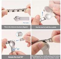 Bracelet Chaîne Modulaire Cœur Cristal Tendance pour Couple, en Acier Inoxydable, Design Classique avec Maillons Détachables