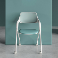 Chaise de bureau de direction avec accoudoirs et roulettes silencieuses, chaise de conférence pour immeuble de bureaux et usage scolaire