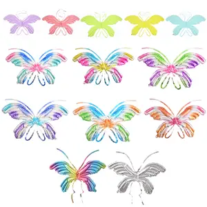알루미늄 필름 풍선 마카론 나비 천사 날개 풍선 세트 코스프레 용품 다채로운 생일 파티 장식 장난감