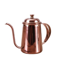Bouilloire à bec long pour café filtre, design de bec de précision, 650 ml, en acier inoxydable 304 épaissi, pour infusion de café et thé