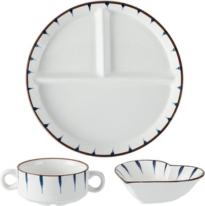 Ensemble de 3 assiettes à dîner de 8 pouces, en céramique compartimentée, assiette à <span class=keywords><strong>petit</strong></span> déjeuner, assiette à salade, contrôle des portions, perte de <span class=keywords><strong>poids</strong></span> - Product Image 1