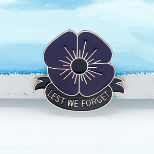 Nhà Sản Xuất Bán Sỉ Tùy Chỉnh Anh Tưởng Niệm Ngày Tím Poppy Pins Nhớ Phù Hiệu Joblot - Product Image 2