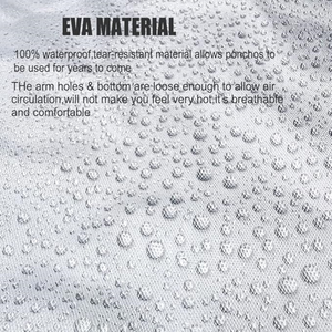 Custom Logo and Size Waterproof Reusable EVA Rain Ponchos for Adults Lightweight Rain Jackets <strong>Raincoats</strong> for Men Women Rainwear - Product Image 3