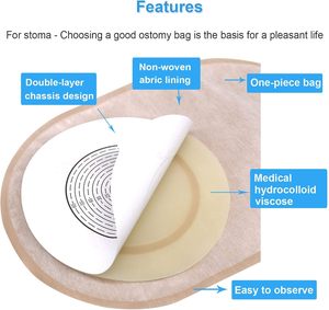 Colostomy túi, chứa chất thải túi một mảnh chứa chất thải Nguồn cung cấp Cắt để phù hợp với drainable Pouch với đóng cửa cho ileostomy <span class=keywords><strong>stoma</strong></span> chăm sóc. - Product Image 2