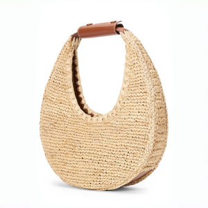 Luxury Designer Moon Shape Raffia <strong>Straw</strong> <strong>Bag</strong> for Women 2026 Handmade Woven Crescent Hobo Shoulder <strong>Bag</strong> Summer Beach Tote Handbag - Product Image 4