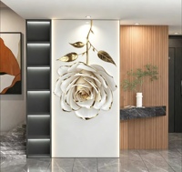 Nouveau design, plaque de marbre UV 4x8 pieds, panneau mural en PVC imprimé en 3D avec bordure plaquée or pour villa de luxe