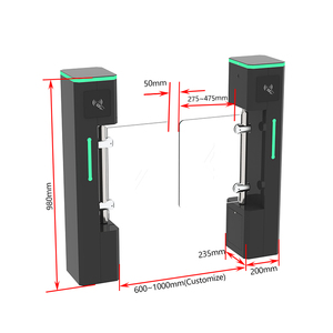 Hcw tự động Swing rào cản turnstile với kiểm soát truy cập an ninh cao cho lối vào cho người đi bộ - Product Image 2