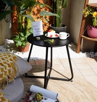 Table basse de jardin en fer de style européen créatif, petite table basse pour balcon, bistrot, table d'appoint extérieure