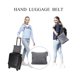 <span class=keywords><strong>Manta</strong></span> de viaje de franela de punto sólido personalizada-<span class=keywords><strong>Manta</strong></span> de almohada de sofá gruesa de lana de viaje de oficina portátil 2 en 1 - Product Image 6