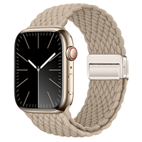 Nuevo trenzado Solo Loop elástico Nylon elástico banda deportiva 38mm 40mm 41mm 42mm 44mm 45mm 49mm Apple IWatch bandas