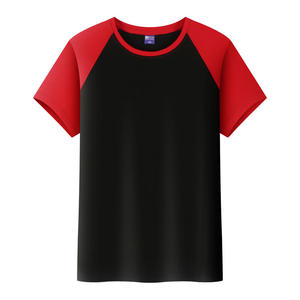 Shoulder Insertion Round Neck <strong>T</strong>-<strong>shirt</strong> Custom Printed Embroidery Men's Basic Top Half Sleeve - Product Image 4