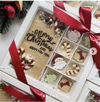 Großhandel Feiertags-Süßigkeiten-Geschenkbox mit Sortierten Pralinen, Lutscher und Marshmallows, Kinder-Snack-Verpackung für Weihnachten