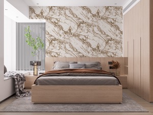 Carta da Parati Moderna Retrò 3D Stereoscopica Autoadesiva Non Tessuta con Motivi Floreali Pastorali, Carta da Parati Adesiva e Rimovibile - Product Image 2