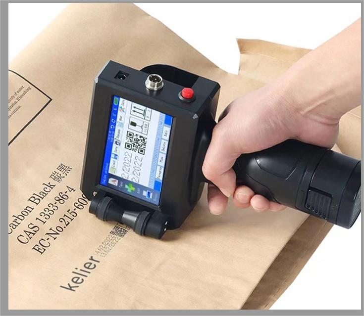 Portable Handheld Inkjet Printer for Dates Labels QR Codes Fast Dry Ink Works Various Materials Including Flex for Tube Printing