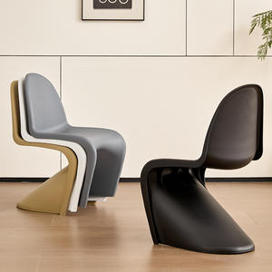 Modern Acrylic Dining Chair with <b>Backrest</b> for Dining Room Adult Use by Canvas - Product Image 1