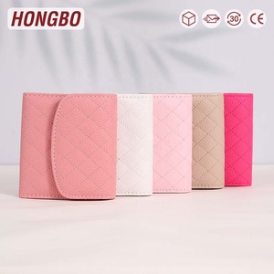<span class=keywords><strong>Portefeuille</strong></span> multifonctionnel compact en cuir matelassé à 10 couleurs Hongbo, cadeau idéal pour Noël/école, pour billets, espèces, argent - Product Image 1