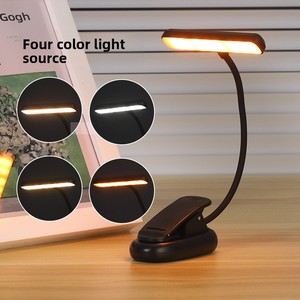 Lámpara de Mesa con Clip para Libros de Doble Fila, Lámpara de Noche Pequeña para Partituras, con Batería de Litio Integrada, Diseño Moderno - Product Image 2