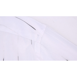 Fabricación de moda de los hombres 100% algodón <span class=keywords><strong>rayas</strong></span> blanco y negro <span class=keywords><strong>camisa</strong></span> de manga larga casual - Product Image 4