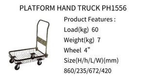 150kg 300kg de charge industrielle en plastique robuste pliable plate-forme chariot à main chariot chariot utilitaire camion - Product Image 5