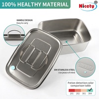 Boîte à lunch étanche Nicety en gros pour pique-nique, boîte à lunch bento pour enfants pour l'école, récipient alimentaire en acier inoxydable pour adultes