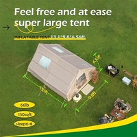 Tente de camping gonflable BOTEEN pour 6 personnes, Oxford imperméable, portable, quatre saisons, double couche