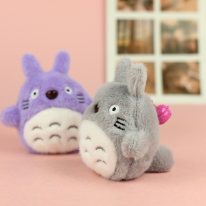 بيع بالجملة لطيف Totoro لينة أفخم لعبة مخصصة الكرتون شينشيلا محشوة الحيوان سوبر لينة الفراء سلسلة المفاتيح قلادة هدية ترويجية - Product Image 4