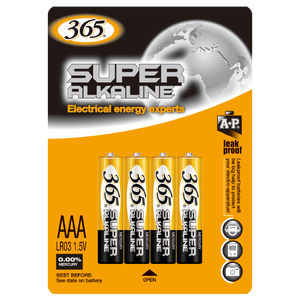 Super Alkaline AAA/ LR03 / AM4/<strong>Mignon</strong> <strong>BATTERY</strong> 365battery 1.5v/for Toys/ Clocks/camera/remote Controls/ - Product Image 1