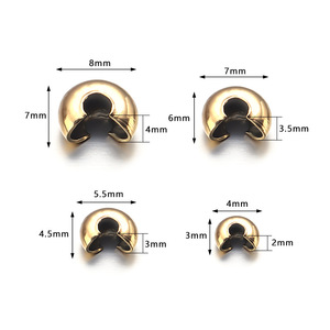 Fermoir demi-lune ouvert en acier inoxydable pour la fabrication de bracelets, plaqué or et argent, accessoires de bijouterie - Product Image 2