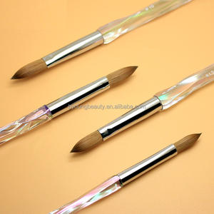 Pincel acrílico transparente para <span class=keywords><strong>uñas</strong></span>, mango rojo kolinsky, juego de pinceles para <span class=keywords><strong>uñas</strong></span> acrílicas, <span class=keywords><strong>2022</strong></span> - Product Image 2