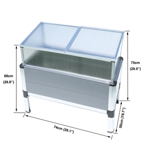 Ripiani sopraelevati all’aperto grandi letti di giardino rialzati a base di ortaggi con <span class=keywords><strong>mini</strong></span> serra a base di alluminio freddo - Product Image 4