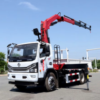 Grue de levage montée sur camion Manipulator 6,3 tonnes, grue à flèche pliante hydraulique, grue de chargement Dongfeng 4x2