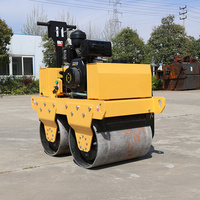 Compacteur vibrant à double tambour FORWIN 600 kg avec moteur Honda, pompe et engrenage haute efficacité 6HP/9HP