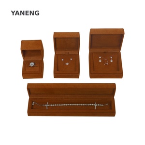 Custom Logo Suede Velvet Pendant Jewellery Packing Wedding Bracelet Ring <b>Box</b> Rectangle Leatherette <b>Earring</b> Necklace <b>Box</b> - Product Image 2